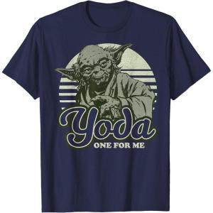 image:imageStar Wars Yoda One For Me Retro Graphic TShirt TShirtNavy Blue