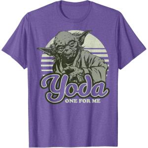 image:imageStar Wars Yoda One For Me Retro Graphic TShirt TShirtPurple Heather