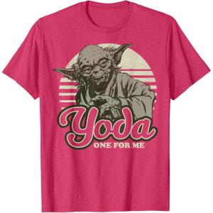 image:imageStar Wars Yoda One For Me Retro Graphic TShirt TShirtRed Heather
