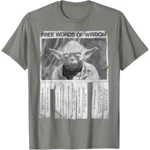 image:imageStar Wars Yoda Poster Words Of Wisdom Graphic TShirtOlive Heather