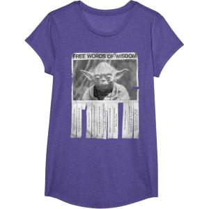 image:imageStar Wars Yoda Poster Words Of Wisdom Graphic TShirtPurple Heather