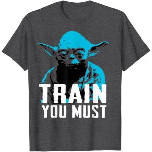 image:imageStar Wars Yoda Small You are Train You Must Graphic TShirt TShirtDark Heather Grey