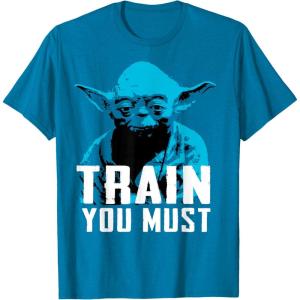 image:imageStar Wars Yoda Small You are Train You Must Graphic TShirt TShirtSapphire Blue