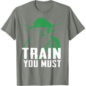 image:imageStar Wars Yoda Train You Must Green Graphic TShirt TShirtOlive Heather