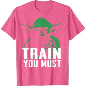 image:imageStar Wars Yoda Train You Must Green Graphic TShirt TShirtPink Heather