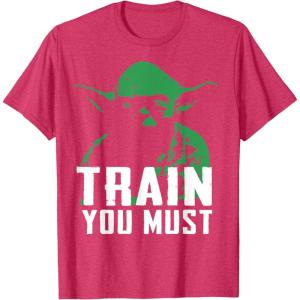 image:imageStar Wars Yoda Train You Must Green Graphic TShirt TShirtRed Heather