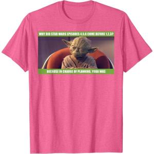 image:imageStar Wars Yoda Was In Charge Of Planning Meme TShirtPink Heather