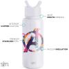 image:imageSimple Modern Summit Water Bottle with Straw Lid  Star Wars 30oz Leak Proof Stainless Steel Insulated Cup  Gifts for Him  The DarkMarvel Avengers Assemble
