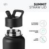 image:imageSimple Modern Summit Water Bottle with Straw Lid  Star Wars 30oz Leak Proof Stainless Steel Insulated Cup  Gifts for Him  The DarkViacom Spongebob Smile