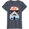 image:imageStar Wars Paradise Floral Palms Stormtrooper Helmet TShirtHeather Blue