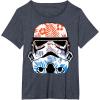 image:imageStar Wars Paradise Floral Palms Stormtrooper Helmet TShirtHeather Blue