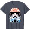 image:imageStar Wars Paradise Floral Palms Stormtrooper Helmet TShirtHeather Blue