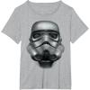image:imageStar Wars Stormtrooper Battle Worn Helmet Graphic TShirt TShirtHeather Grey