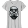image:imageStar Wars Stormtrooper Battle Worn Helmet Graphic TShirt TShirtSilver Grey