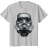 image:imageStar Wars Stormtrooper Battle Worn Helmet Graphic TShirt TShirtSilver Grey
