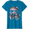 image:imageStar Wars Stormtrooper Floral Helmet TShirtSapphire Blue