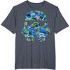 image:imageStar Wars Stormtrooper Hawaiian Print Helmet TShirt C2 TShirtHeather Blue