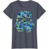 image:imageStar Wars Stormtrooper Hawaiian Print Helmet TShirt C2 TShirtHeather Blue