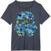 image:imageStar Wars Stormtrooper Hawaiian Print Helmet TShirt C2 TShirtHeather Blue