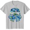 image:imageStar Wars Stormtrooper Hawaiian Print Helmet TShirt C2 TShirtSilver Grey