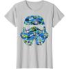 image:imageStar Wars Stormtrooper Hawaiian Print Helmet TShirt C2 TShirtSilver Grey