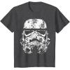 image:imageStar Wars Stormtrooper Helmet Floral Paisley Fill TShirtDark Heather Grey