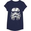image:imageStar Wars Stormtrooper Helmet Floral Paisley Fill TShirtNavy Blue