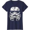 image:imageStar Wars Stormtrooper Helmet Floral Paisley Fill TShirtNavy Blue