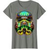 image:imageStar Wars Stormtrooper Ornate Sugar Skull Graphic TShirt C1 TShirtOlive Heather