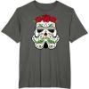 image:imageStar Wars Stormtrooper Roses Sugar Skull TShirtAsphalt Grey