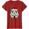 image:imageStar Wars Stormtrooper Roses Sugar Skull TShirtCranberry Red