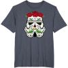 image:imageStar Wars Stormtrooper Roses Sugar Skull TShirtHeather Blue