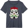 image:imageStar Wars Stormtrooper Roses Sugar Skull TShirtHeather Blue