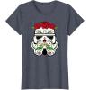 image:imageStar Wars Stormtrooper Roses Sugar Skull TShirtHeather Blue