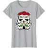 image:imageStar Wars Stormtrooper Roses Sugar Skull TShirtHeather Grey