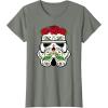 image:imageStar Wars Stormtrooper Roses Sugar Skull TShirtOlive Heather