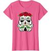 image:imageStar Wars Stormtrooper Roses Sugar Skull TShirtPink Heather