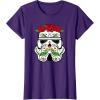 image:imageStar Wars Stormtrooper Roses Sugar Skull TShirtPurple