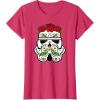 image:imageStar Wars Stormtrooper Roses Sugar Skull TShirtRed Heather