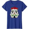 image:imageStar Wars Stormtrooper Roses Sugar Skull TShirtRoyal Blue