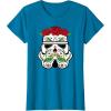 image:imageStar Wars Stormtrooper Roses Sugar Skull TShirtSapphire Blue