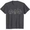 image:imageStar Wars Stormtrooper Vader Fett Helmet Trio TShirt TShirtDark Heather Grey