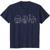 image:imageStar Wars Stormtrooper Vader Fett Helmet Trio TShirt TShirtNavy Blue