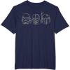 image:imageStar Wars Stormtrooper Vader Fett Helmet Trio TShirt TShirtNavy Blue
