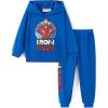 image:imageDisney Marvel SpiderMan Mickey Toy Story Cars Boy Pullover HoodieampJogger Pants Outfit Set Sweatsuit Lounge Matching Set 29YAvengers Iron Manblue