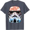 image:imageStar Wars Paradise Floral Palms Stormtrooper Helmet TShirtHeather Blue