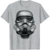 image:imageStar Wars Stormtrooper Battle Worn Helmet Graphic TShirt TShirtHeather Grey