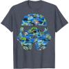 image:imageStar Wars Stormtrooper Hawaiian Print Helmet TShirt C2 TShirtHeather Blue