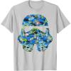 image:imageStar Wars Stormtrooper Hawaiian Print Helmet TShirt C2 TShirtSilver Grey