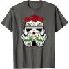 image:imageStar Wars Stormtrooper Roses Sugar Skull TShirtAsphalt Grey